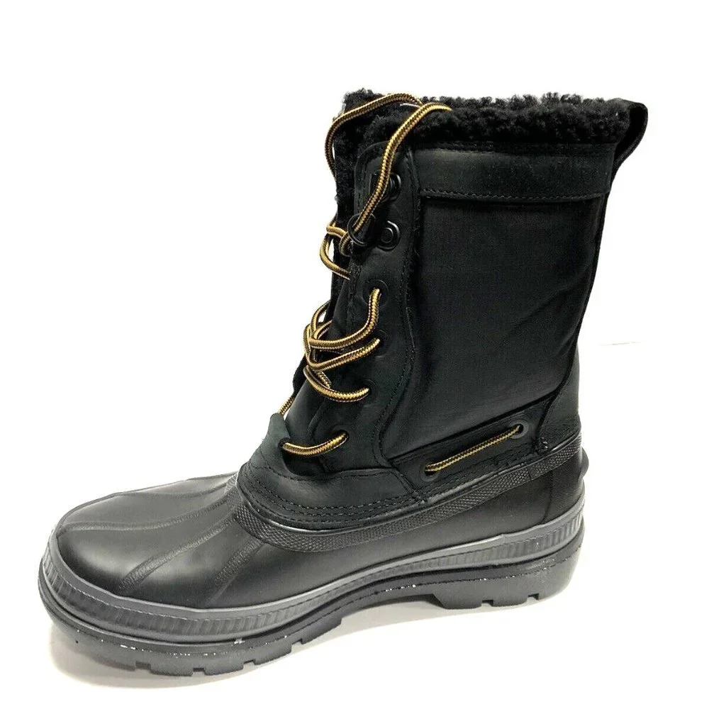 Sperry Mens Ice Bay Tall Waterproof Boot Black Size 8 M